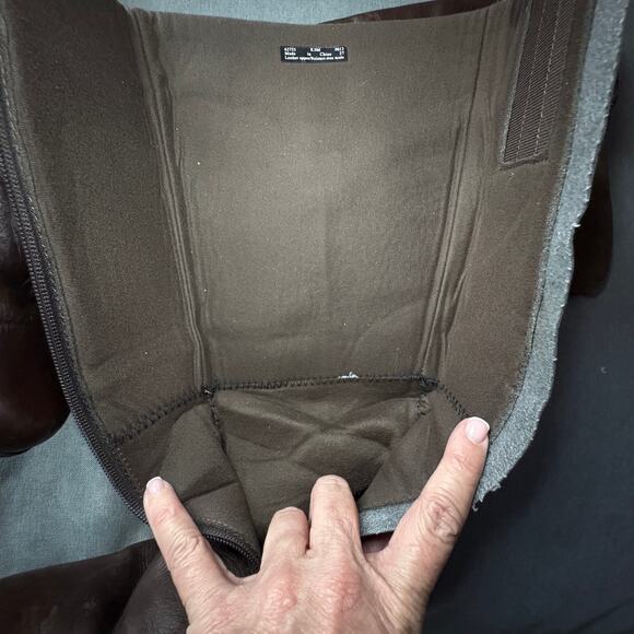 Clarks Brown Leather Riding Boot 8.5M Distressed Equestrian DarkAcademia - Picture 6 of 7